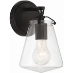 Crystorama VSS-7001-MK Voss Bath Sconce Wall Light In Matte Black. Fixed Price $158.00.