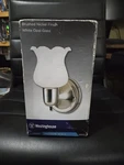 Wall Mount Light Fluted Glass Westinghouse #66654 Nickle Finish On Off Switch. Fixed Price $19.99.