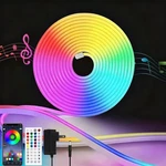 5M Rgb Neon Led Strip Lights, 12V Easter Outdoor Rope With App/re.... Fixed Price $46.01.