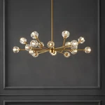 Safavieh Couture Collection Breyer Sputnik Gold Crystal Adjustable Chandelier. Fixed Price $1007.29.