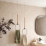 2 Pack Ceiling Hanging Towel Rack, Black Metal Vertical Holder .... Fixed Price $25.47.