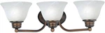 Malibu 3-LIGHT Bath Vanity In Rubbed Bronze Dimmable & Damp Rated. Fixed Price $118.99.