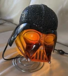 Star Wars Darth Vader Helmet Desk Lamp Amber Orange Glow Textured Black Resin. Fixed Price $29.88.