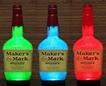 Maker's Mark Whisky 16 Color Changing Remote Control Led Liquor Bottle Lamp. Fixed Price $59.95.