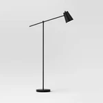 Cantilever Floor Lamp Black - Threshold: Adjustable, Swivel Arm, Metal Shade,. Fixed Price $29.99.