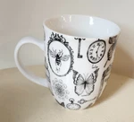 Creative Tops Mugs-white With Black And Butterfly Clocks. Fixed Price $12.94.