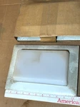 Vtg Mcm Progress P6651 White Recess Ceiling Light Drop Opal Glass Frame 8X10. Fixed Price $32.99.
