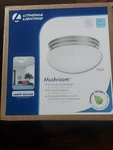 Lithonia Lighting 11093 Decorative Round + Mushroom Polished Brushed Nickel-new. Fixed Price $59.99.