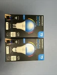 Merkury A21 Smart Wifi 11W Led Bulb Color + White Pack. Fixed Price $25.00.
