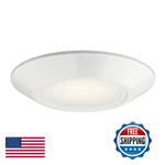 Kichler Horizon Led Downlight White 6.4 Flush Mount Interior Dimmable. Fixed Price $55.30.