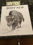 American Buffalo Bison Artist Print N. Koczaja Black & White Modernist Foam Core. Fixed Price $29.95.