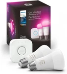 Philips Hue Smart Light Bulbs Starter Kit With Bridge And Color Changing. Fixed Price $105.95.