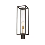 Z-lite Dunbroch 1 Light 28" Outdoor Post, Bronze/brass, Clear 584PHBR-DBZ-OBS. Fixed Price $224.40.