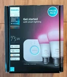 Philips Hue 75W E26 A19 White & Color Starter Kit (9290024687). Fixed Price $65.00.