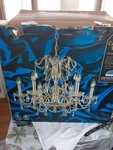 Bel Air Lighting Vienna Chandelier Swarovski Crystal, 24K Gold Plated. Fixed Price $340.00.