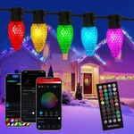 C9 Christmas Lights Outdoor, 33FT 50 Led Rgb Color Changing Bulbs,app Bluetoo.... Fixed Price $61.99.