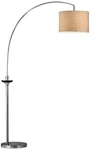 Nova Lighting 2110392 Delf Arc Floor Lamp With Tan Silk Shade 88" Brushed Nickel. Fixed Price $299.99.