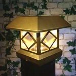 2 Pack Sogrand Solar Post Lights Fits 5" Size W Adaptors Gold Finish Vinyl. Fixed Price $20.00.