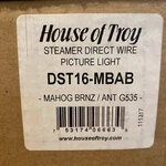 House Of Troy Steamer 16" Picture Light, Bronze W/ Brass Accents DST16-MBAB. Fixed Price $229.00.