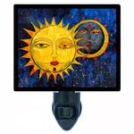 Decorative Photo Night Light, Heavenly Pair, Sun, Moon, Celestial. Fixed Price $26.99.