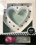 American Crafts 8" White Heart Shaped Light Up Wall Decor For School Dorm Office. Fixed Price $6.00.