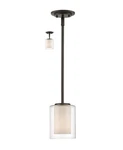 Z-lite Willow 426MP-OB Olde Bronze 6"W Mini Pendant / Semi-flush Ceiling Fixture. Fixed Price $39.71.