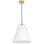 Dainolite Emperor Light Pendant, Aged Brass/white Shade EMP-111P-790-AGB. Fixed Price $266.00.