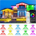 200FT Permanent Outdoor Lights For House, App & Remote Control, Rgb Smart Eaves. Fixed Price $44.99.
