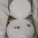 Set Of 12" White Dimmable Round Super Bright Led Kitchen Light With Remotes. Fixed Price $20.00.