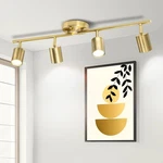 Fondiiz 4-WAY Brushed Gold Track Lighting W/ Foldable Arms Kitchen, Living Roo. Fixed Price $92.97.