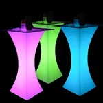 Light Up Furniture Cocktail Bar Table Battery App Controlled Changing Colors. Fixed Price $440.00.