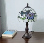 Amora 15 Tiffany Table Lamp - Butterflies And Flowers Night Light Ec!. Fixed Price $75.00.
