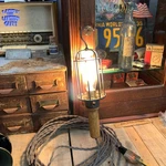 Vintage Wire Cage Work Shop Hanging Trouble Light, Antique Tool Lamp - New. Fixed Price $195.00.