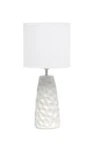 Simple Designs LT2083-OFF Sculpted Ceramic Table Lamp, (2 Available!) Off-white. Fixed Price $24.00.