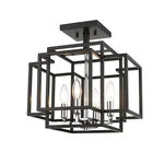 Z-lite Titania Light Semi Flush Mount, Black/chrome 454SF-BK-CH. Fixed Price $330.00.