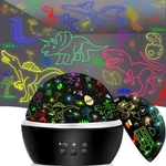 Mingkids Night Light For KIDS,2 1 Rotating Projector Lamp With Dino&vehicles. Fixed Price $23.78.
