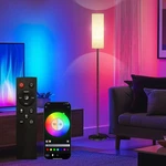 Qaubauyt Smart Led Floor Lamp With App Control & Rgb C:black Beige (9W Bulb). Fixed Price $47.23.
