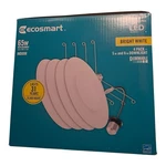 Ecosmart 65W Indoor 4 Pack Downlight Dimmable Led Bright White. Fixed Price $22.50.