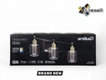 Artika Champagne Globe 26" 3-LIGHT Led Vanity Bar Black Gold Bubble Glass. Fixed Price $84.90.