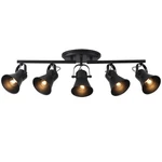 Keesfu 5-LIGHT Track Lighting Kitblack Semi Flush Mount Ceiling. Fixed Price $143.04.