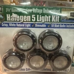 New Good Earth Lighting 5 Pack Under Cabinet Low Voltage Halogen Dimmable Kit. Fixed Price $40.00.