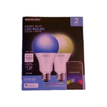 Merkury Innovations A21 Smart Wifi Led Bulbs Color+white Pack. Open Box.. Fixed Price $10.00.