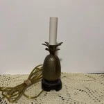 Vtg Solid Brass Mini Pineapple Candlestick Lamp Night Light Colonial 8 Works!. Fixed Price $22.00.