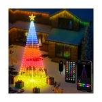 8FT Outdoor Christmas Tree, Smart Rgbw Lighted Cone App And Re.... Fixed Price $143.80.
