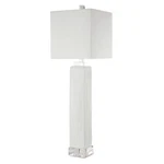Uttermost 28348-1 Bennett Square Ribbed Gloss White Ceramic Buffet Lamp. Fixed Price $326.40.