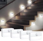 Amir 4 Pack Mini Motion Sensor Stair Light For Indoor, Battery-powered White. Fixed Price $21.99.