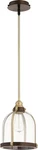 Quorum Transitional 10" Pendant Light In Aged Brass With Oiled Bronze. Fixed Price $226.00.