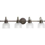 Archie Collection 35-1/2 In 4-LIGHT Venetian Bronze Coastal Vanity. Fixed Price $209.92.