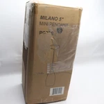 Vaxcel Milano Mini Pendant Caribbean Swirl Glass Satin Nickel 5" P0278. Fixed Price $50.00.