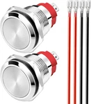 Gebildet 2PCS Latching Waterproof Push Button 250V(5V/12V/24V/110V/220V)/15AMP. Fixed Price $16.43.
